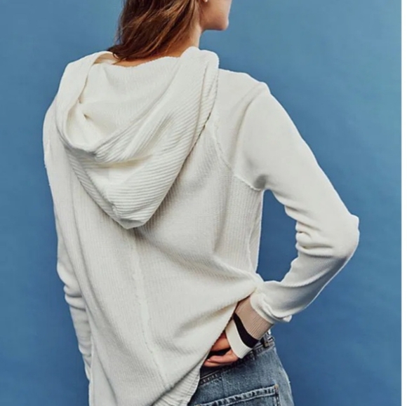 NWT Free People We The Free Super Natural Thermal Hoodie Top - Picture 3 of 9